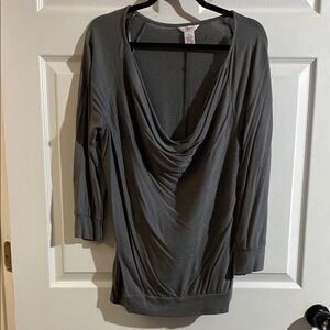 Candies Gray Draped Top
